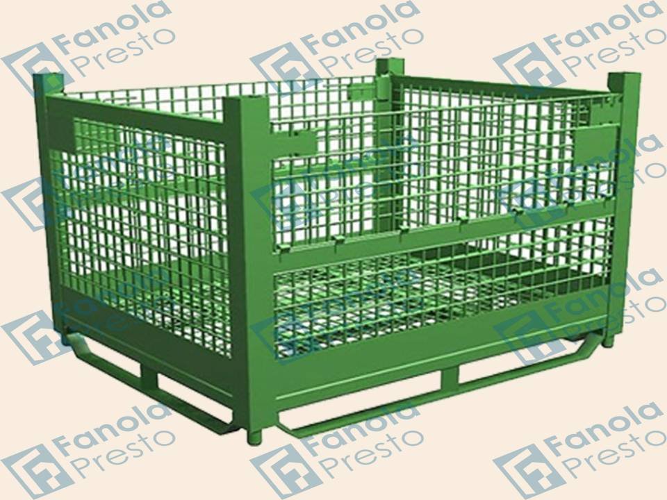 Wire Mesh Pallet with Stacking Legs | Industrial Warehouse Solution - Image 9