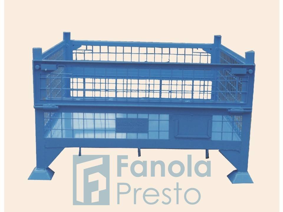 Wire Mesh Pallet with Stacking Legs | Industrial Warehouse Solution - Image 3