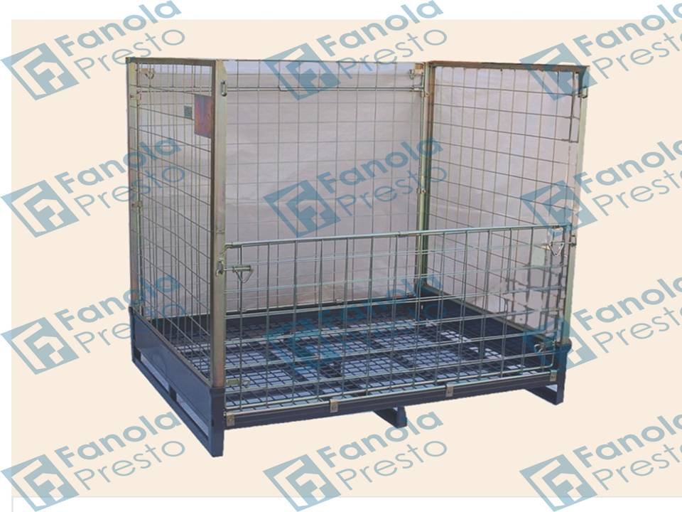Wire Mesh Pallet with Stacking Legs | Industrial Warehouse Solution - Image 4