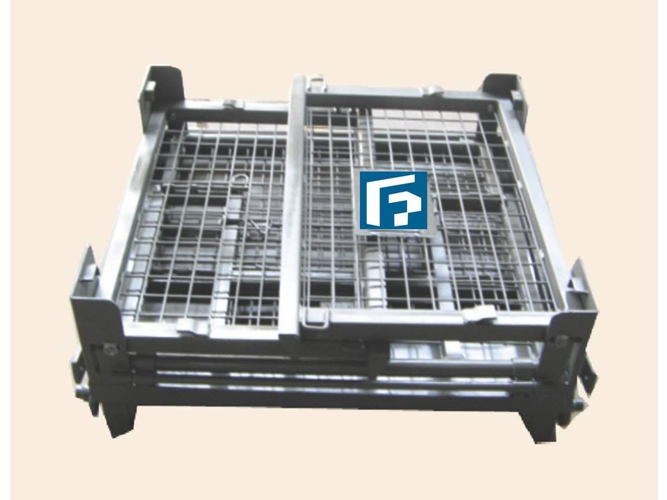 Wire Mesh Pallet with Stacking Legs | Industrial Warehouse Solution - Image 7