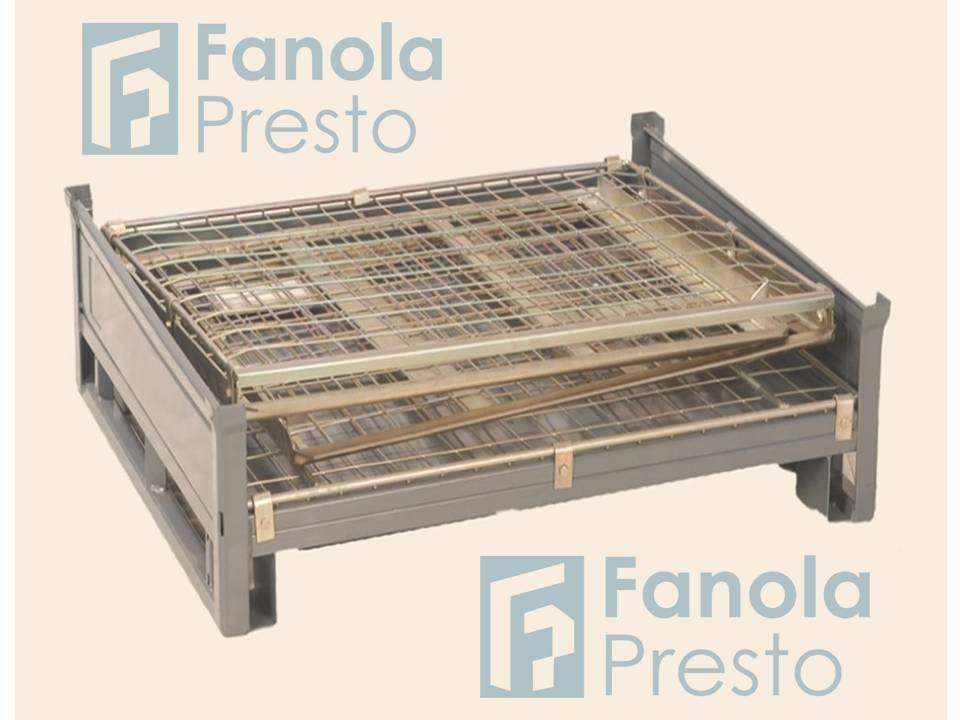 Wire Mesh Pallet with Stacking Legs | Industrial Warehouse Solution - Image 8