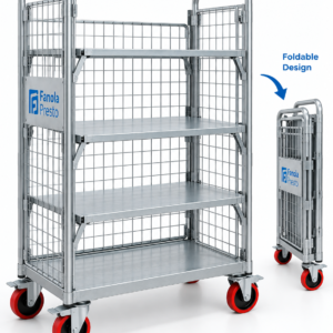 Foldable Shelving Trolley | Industrial Material Handling